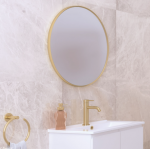 Reba Urban Brass Framed Mirror, 800mm